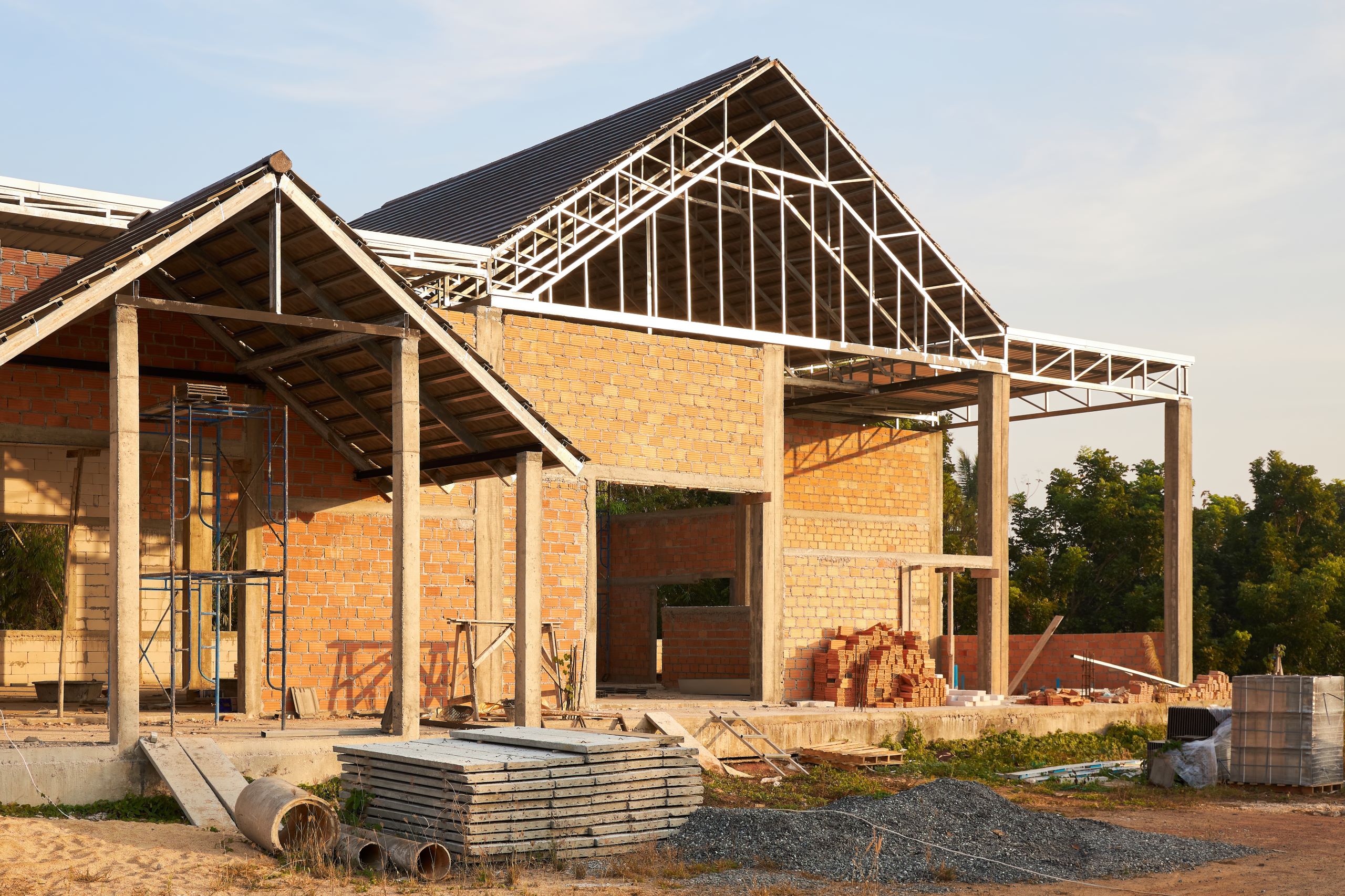 country-brick-private-house-construction